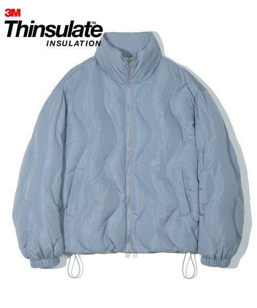 MUSINSA公式 | PARTIMENTO 3M Thinsulate Featherless Curved Puffer Short  Padding Blue