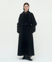 Traum Balmacaan Long Coat [Black]