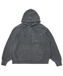 INSIDEOUT OVERSIZED PIGMENT HOODIE V2 CHARCOAL