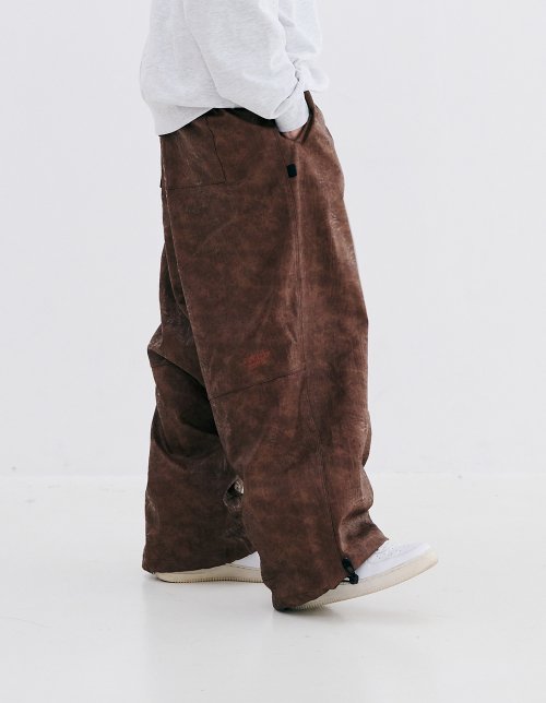 Суперширокие брюки с вентиляцией Brown Leather от DRINKSEXY