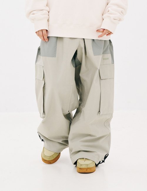 MUSINSA公式 | BSRABBIT Big Cargo Super Wide Ventilation Pants Khaki Beige