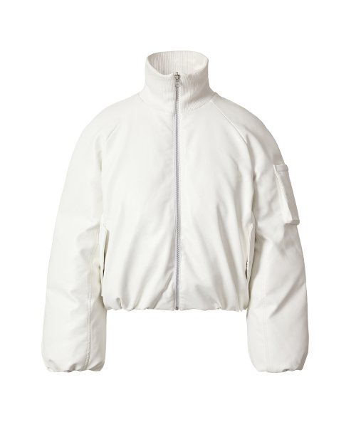 REVERSIBLE BOMBER DOWN JACKET_WHITE