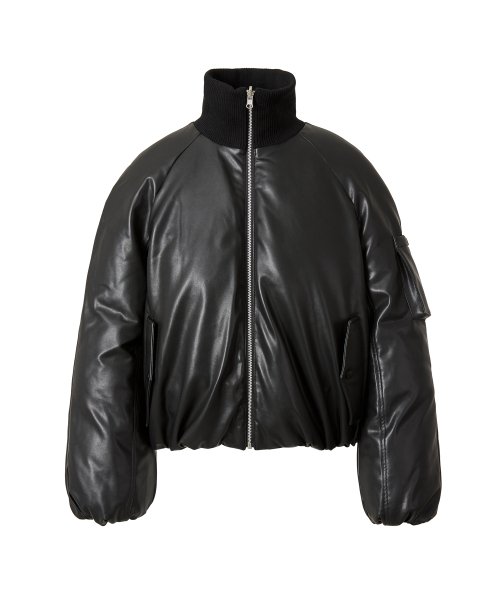 REVERSIBLE BOMBER DOWN JACKET_BLACK