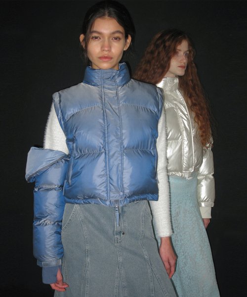 PARTIMENTO WOMEN 2WAY Crop Puffer Jacket