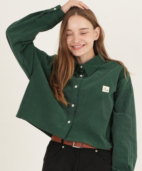 Cropped corduroy outlet shirt