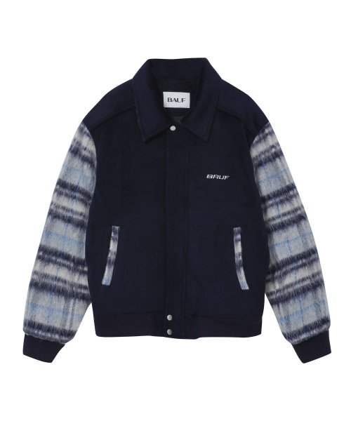 Стадионный шерстяной жакет Flame Navy