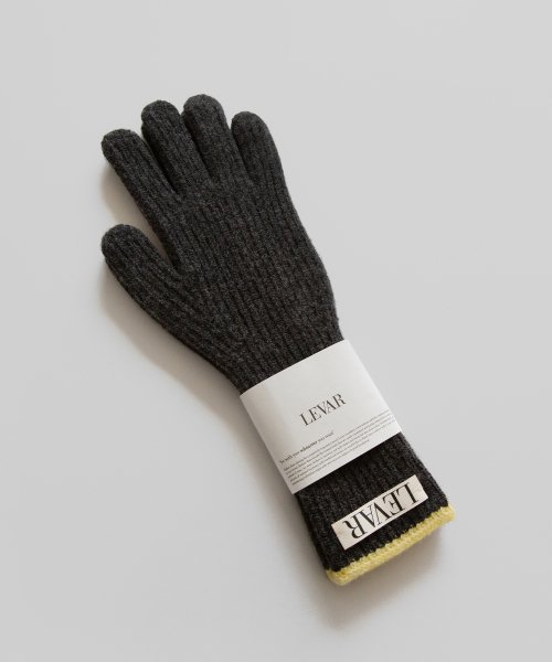 MUSINSA LEVAR Levar Wool Knit Gloves Charcoal