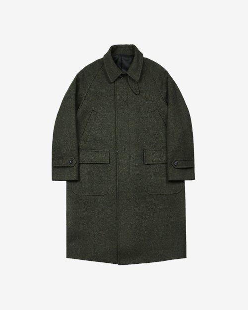 Bonheur Wool Balmacaan Coat (Khaki)
