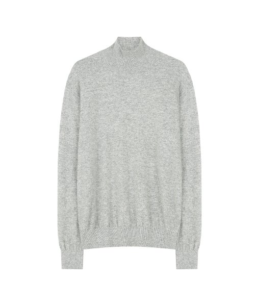 Cashmere Wool soft turtleneck Knit (Mid gray)