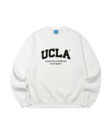 남여공용 UCLA 로고 프린트 기모 스웨트 셔츠[O-WHITE](UZALT91_33)