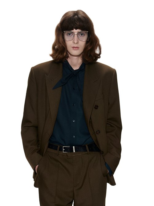 REFINED DOUBLE JACKET - BROWN