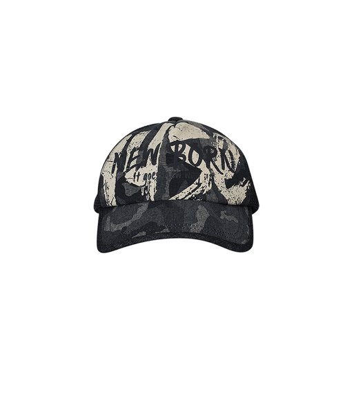 Black and cheap white camo hat