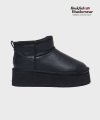 CLOUDY MAXI WINTER LEATHER BOOTS MINI(4.5inch) - ALL BLACK
