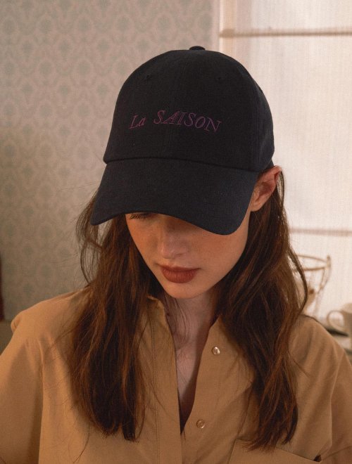 【HOTEL PARIS CHILL】韓国プチプラ La Saison Baseball Cap HOTEL PARIS CHILL] La Saison Baseball Cap (Black Leaf) – Ohue