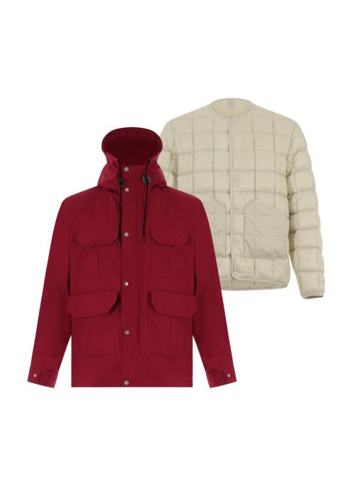 Пуховик Heritage Detachable Hunting Goose Down - Red [Sand Beige]