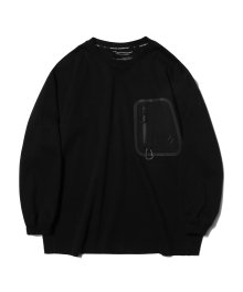 WLT012_OUT POCKET COVER LONG SLEEVE_Black