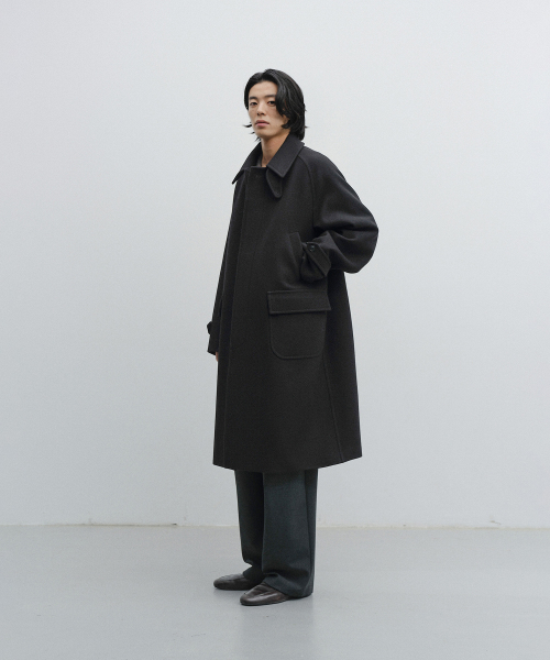 ANOTHER OFFICE Voyager Balmacaan Coat 2紺 ANOTHER OFFICE Voyager Balmacaan Coat 2紺