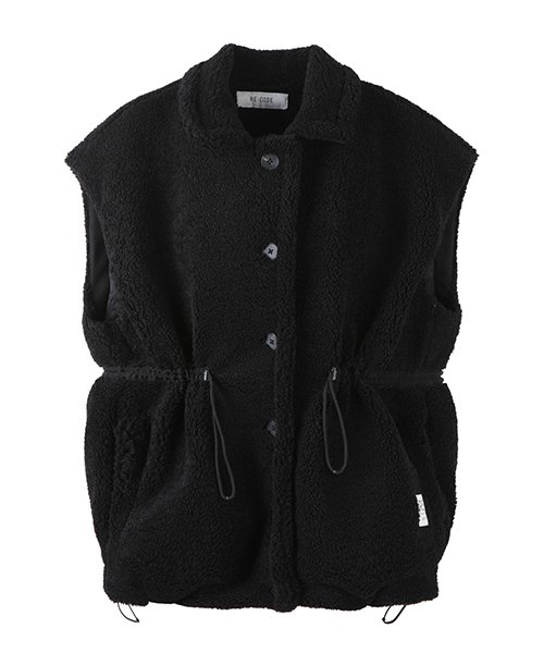 Over Sized Shearing Vest_RQVAW23534BKX
