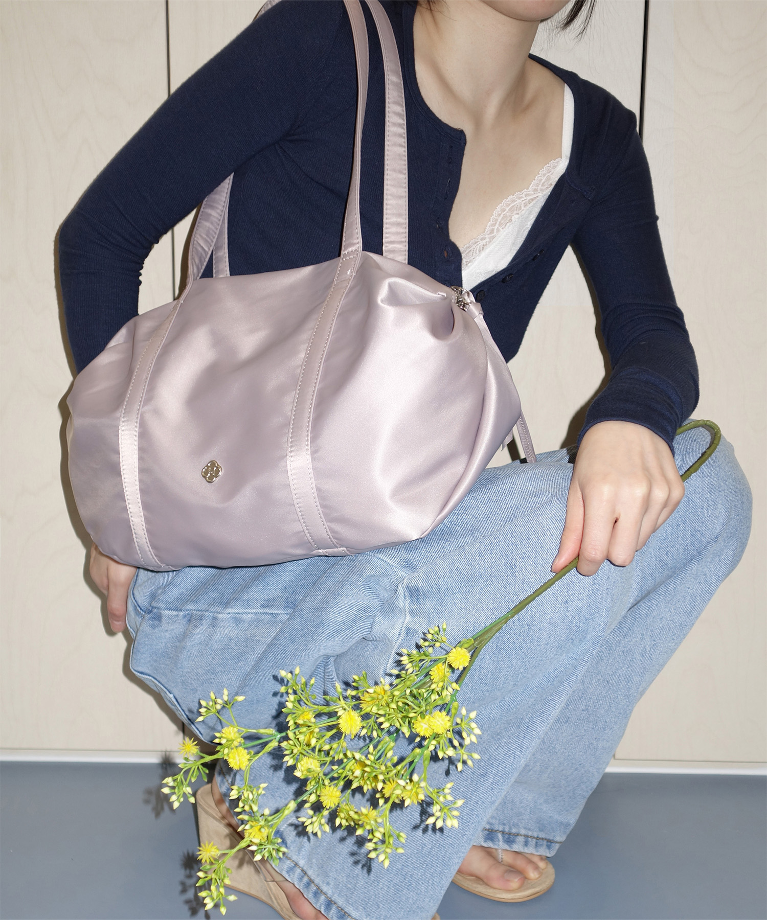 Aurora Shirring Bag_Lilac