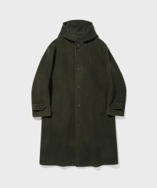 PILE WOOL HOODED COAT (ARMY GREEN)