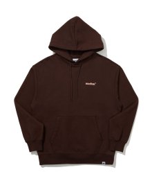 MARKM BASIC SMALL LOGO PULLOVER HOODIE BROWN