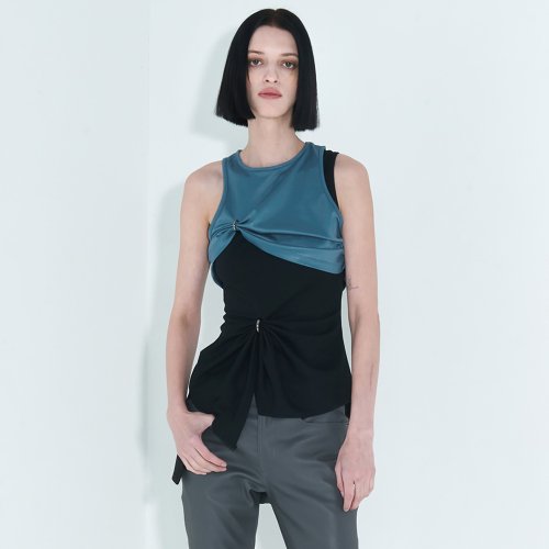 Chain Link Layered Top _ Teal