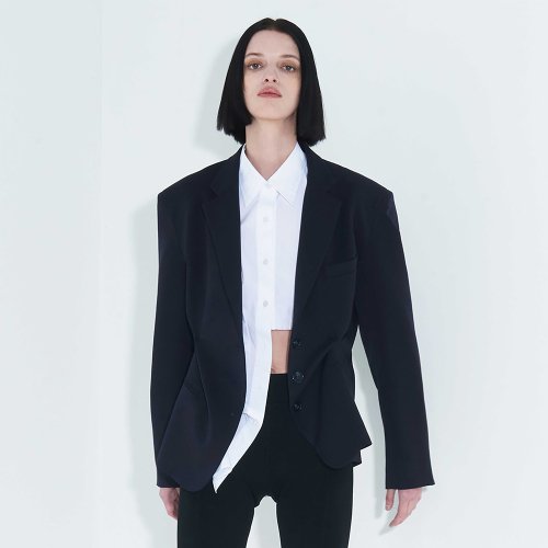 DOZI - Pinched Tailored Jacket _ Dark Navy