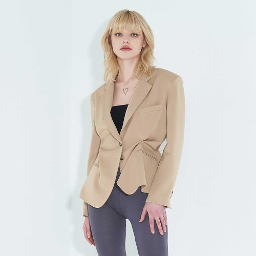 DOZI - Pinched Tailored Jacket _ Beige