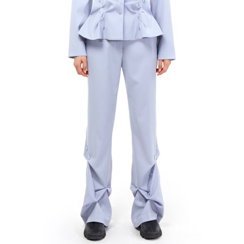 DOZI - Beaded Slim Trousers _ Sky Blue
