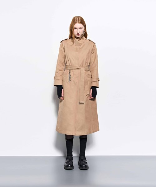 Throat Latch Trench Coat _ Beige