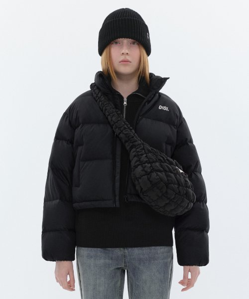 Фирменный пуховик кроп_Black