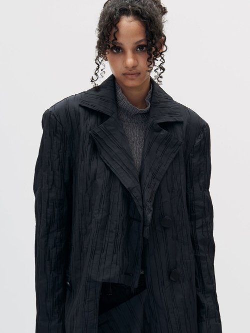 CROSSOVER MANNISH JACKET BLACK