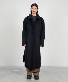 SINGLE BREASTED LONG COAT (2COLORS)