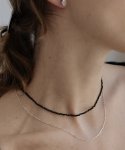 티오유(TOU) TB005 black crystal beads necklace