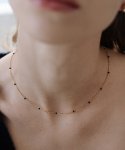 티오유(TOU) [silver925] TB004 black ball chain necklace