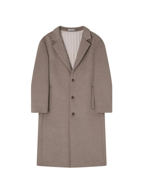 Оверсайз пальто из смесовой шерсти beige