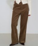 프롬웨얼(FROMWHERE) Corduroy Straight-Fit Pants Brown