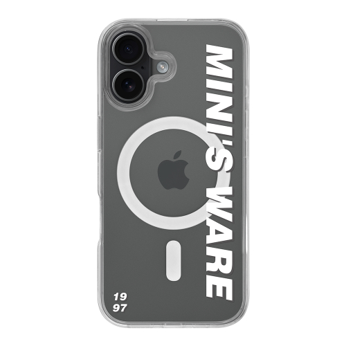 미니스웨어(MINI'S WARE) [아이폰17추가] BASICLOGO MAGSAFE JELLYHARD CASE_WHITE BIG ...