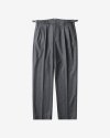 W301 Reve Pleats Wool Trousers (Gray)