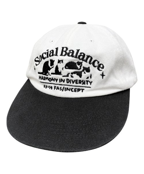 Social Cats Washed Cap White