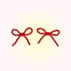 Red Ribbon Beads Earring