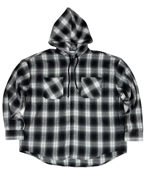 Checkered hoodie cheap black and white