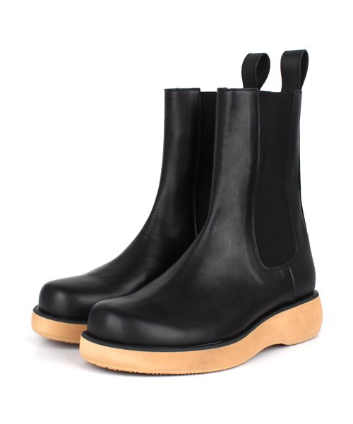 DAVID STONE HIGH-SOLE CHELSEA BOOTS (CAMEL)