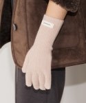 앤니즈(ANDNEEDS) Wool ribbed gloves (pink beige)