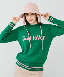 골프러버 배색 스웨터 GREEN