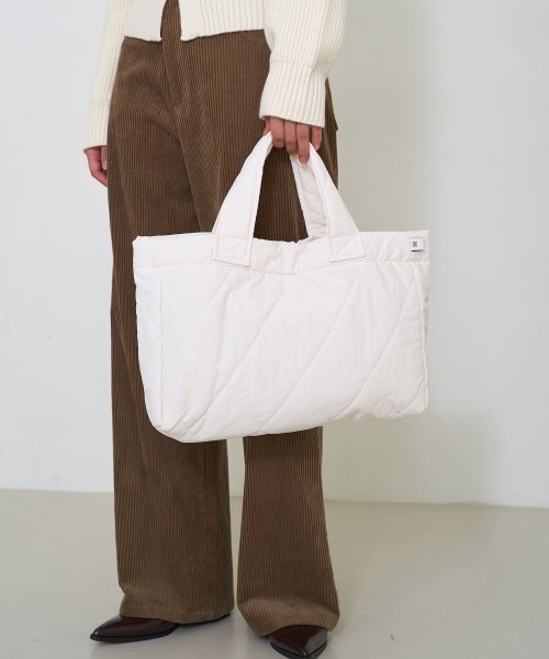 Cream quilted online bag