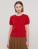 제이마크뉴욕(JMARKNEWYORK) Wool-cable knitwear – Red