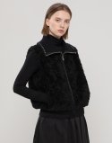 제이마크뉴욕(JMARKNEWYORK) Lambswool knit collar vest – Black