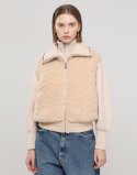 제이마크뉴욕(JMARKNEWYORK) Lambswool knit collar vest – Beige
