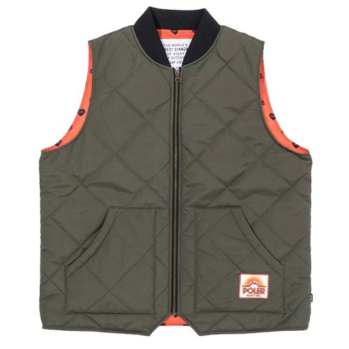 Polar стёганый жилет с ромбами OLIVE